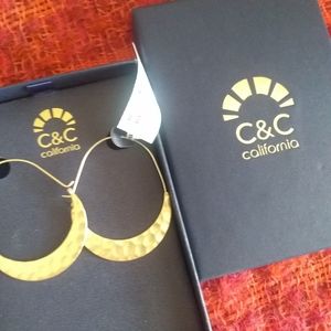 NWT C&C California Gold EARRINGS NIB Nice Gift